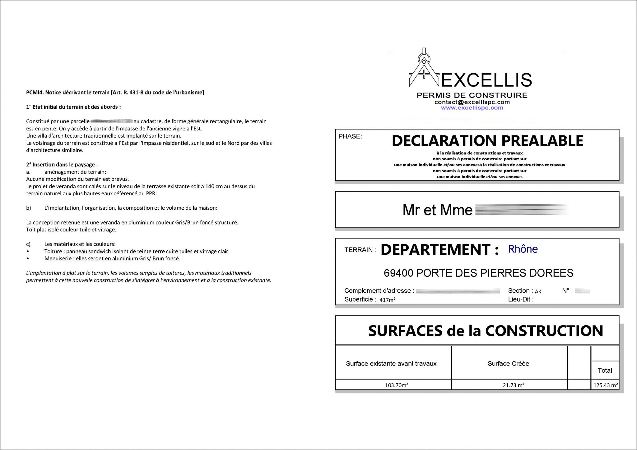 Déclaration préalable. - ExcellisPC